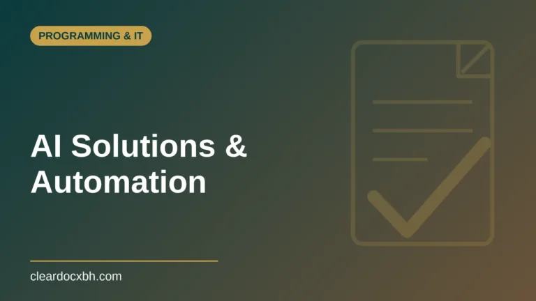 AI Solutions and Automation in Bahrain