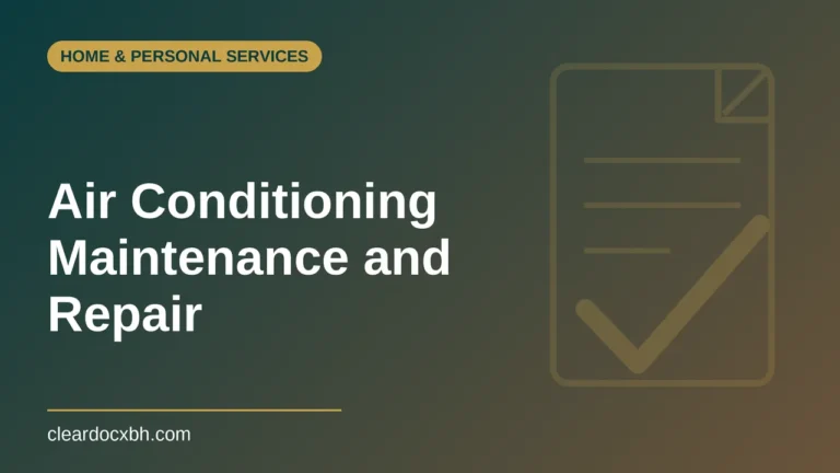 Air Conditioning Maintenance and Repair in Bahrain