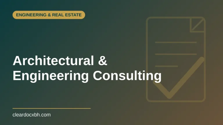 Architectural and Engineering Consulting in Bahrain