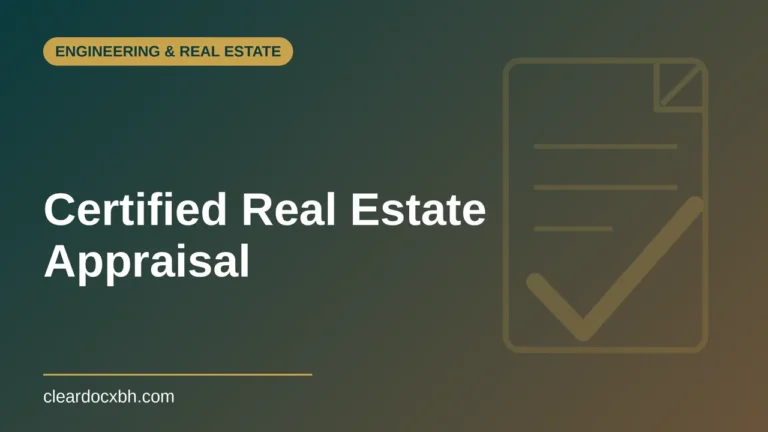 Certified Real Estate Appraisal in Bahrain