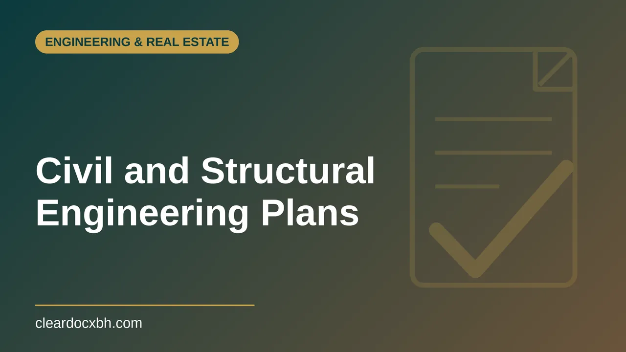 Civil and Structural Engineering Plans in Bahrain