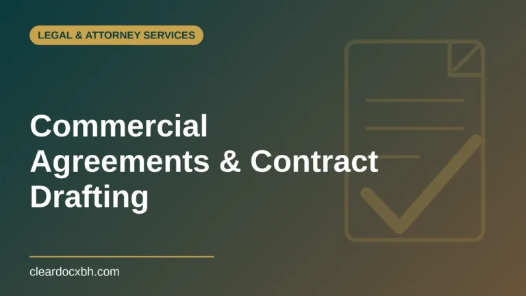 Commercial Agreements and Contract Drafting in Bahrain