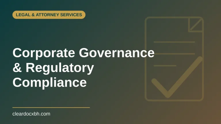 Corporate Governance and Regulatory Compliance in Bahrain
