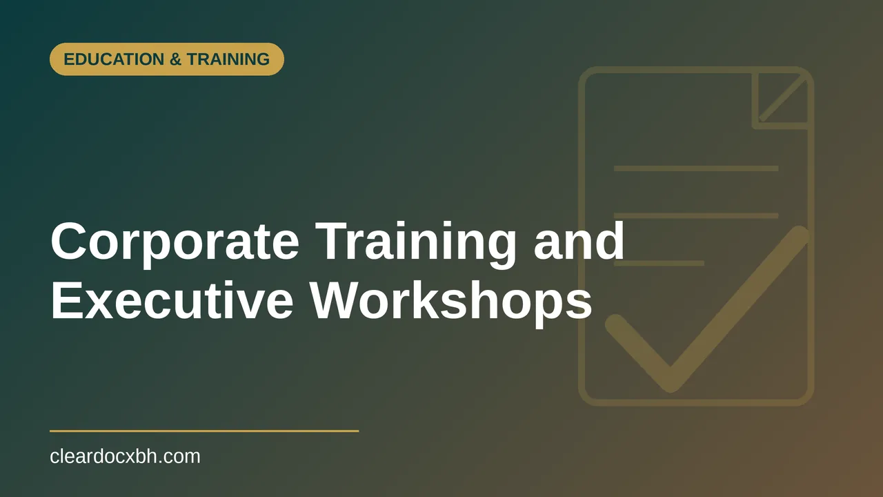 Corporate Training and Executive Workshops in Bahrain