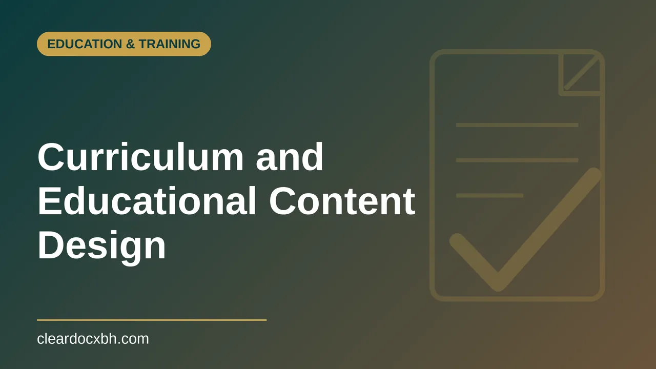 Curriculum and Educational Content Design in Bahrain