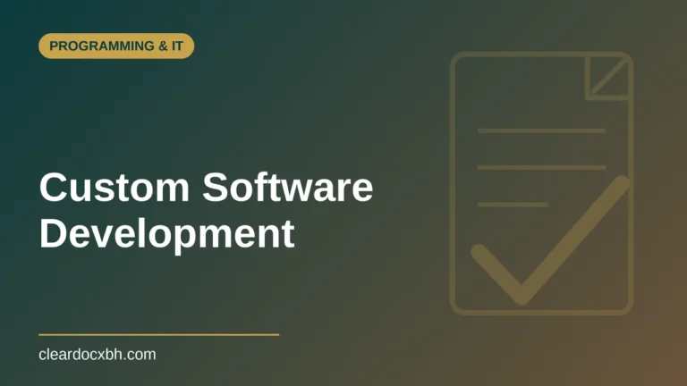 Custom Software Development in Bahrain