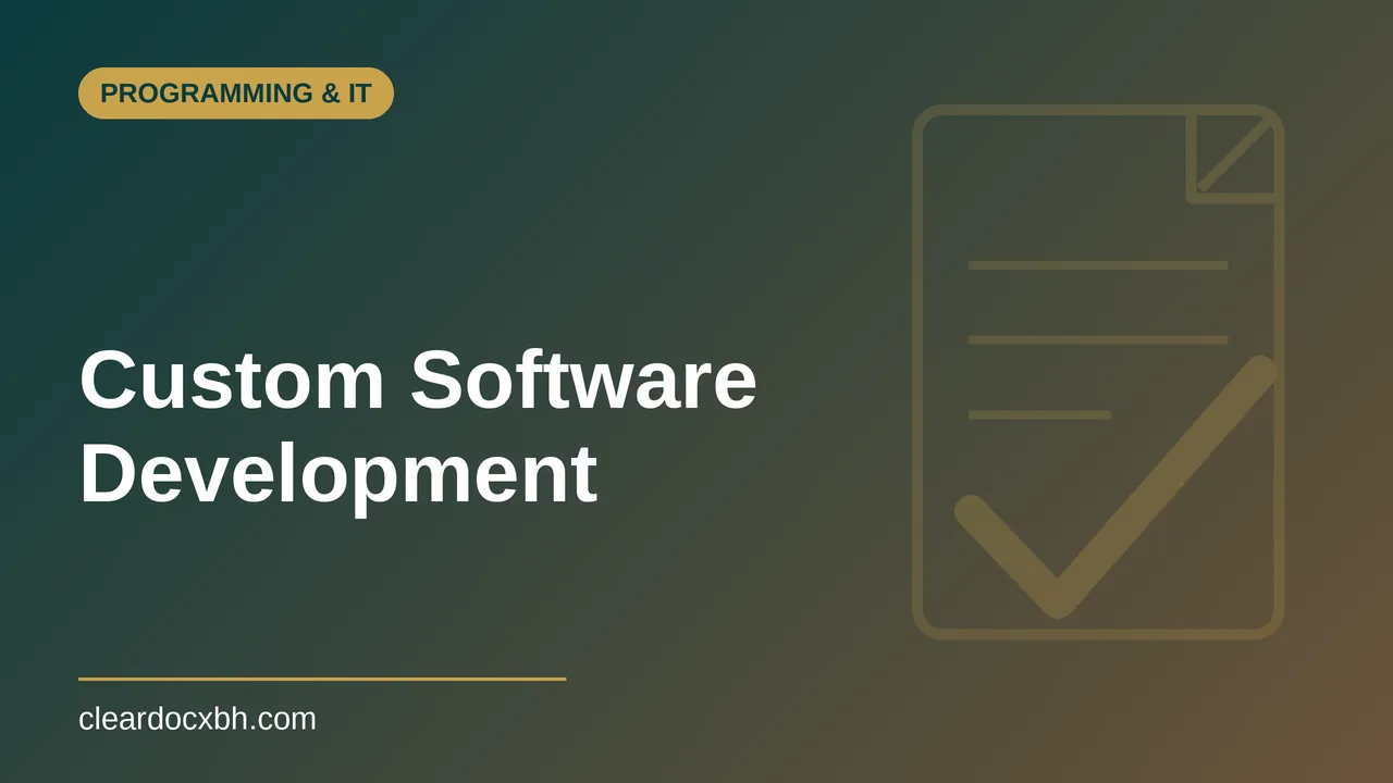 Custom Software Development in Bahrain