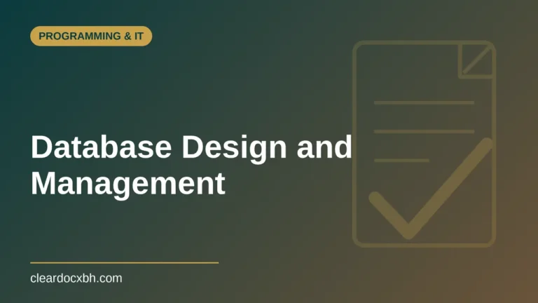 Database Design and Management in Bahrain