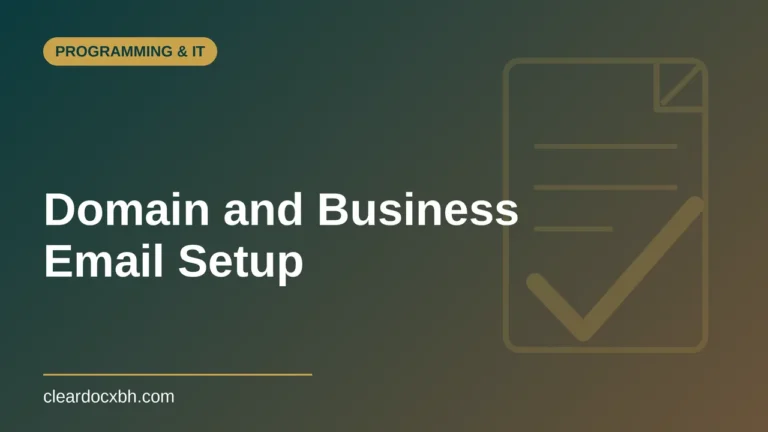 Domain and Business Email Setup in Bahrain