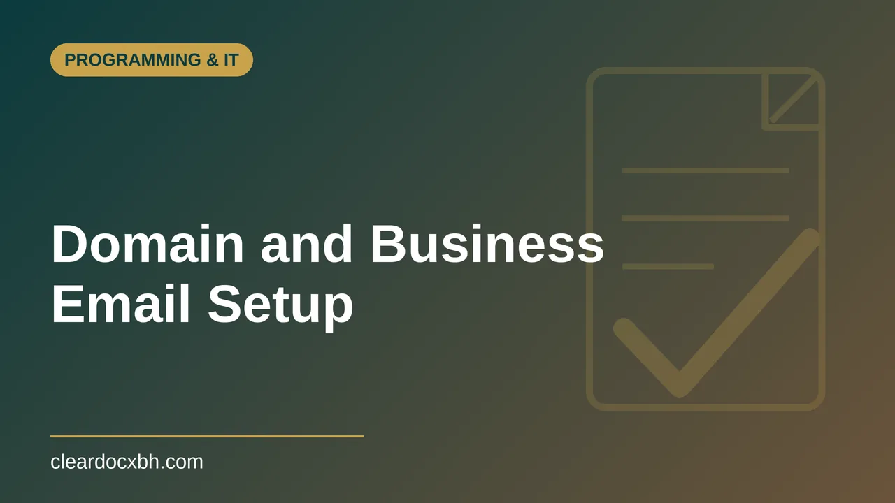 Domain and Business Email Setup in Bahrain
