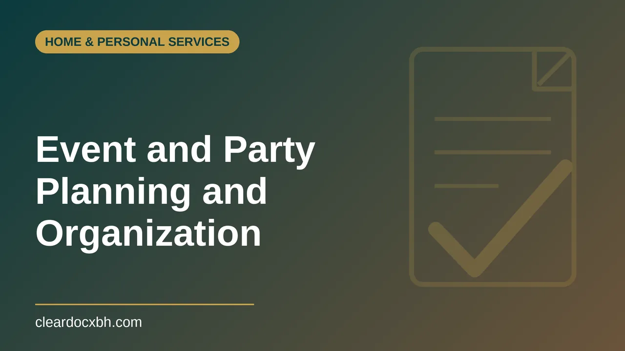 Event and Party Planning and Organization in Bahrain