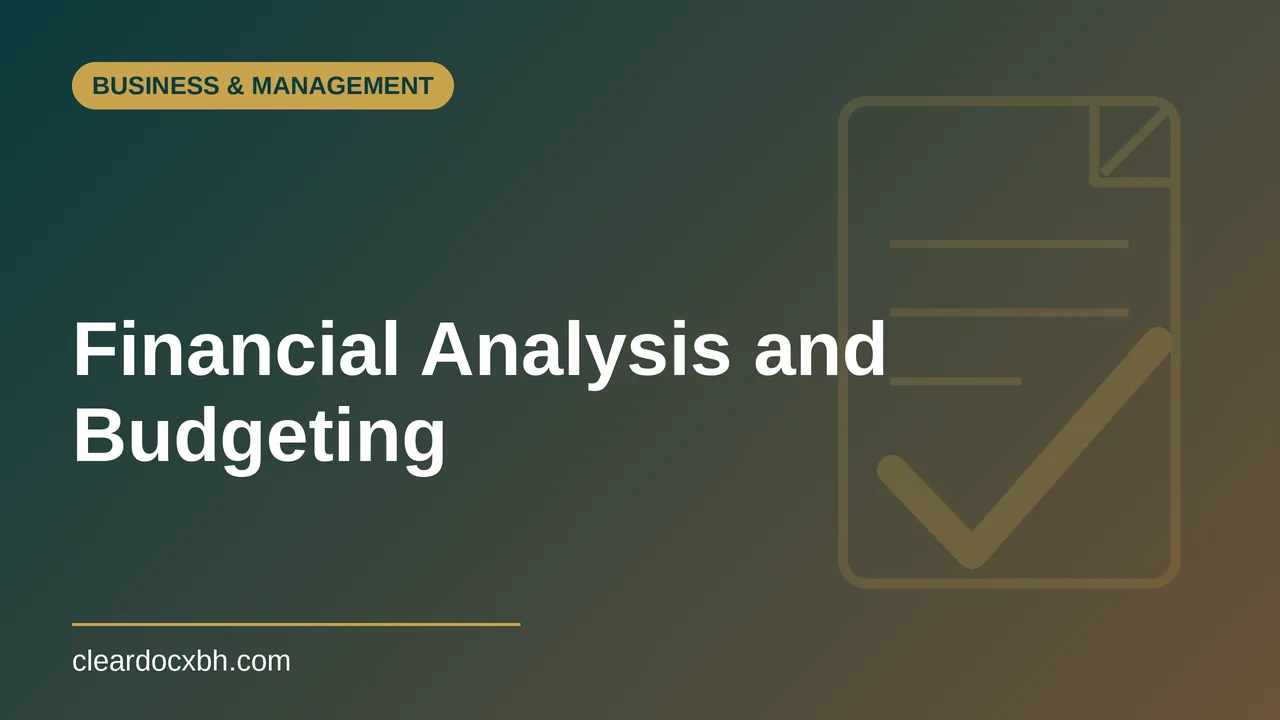 Financial Analysis and Budgeting in Bahrain