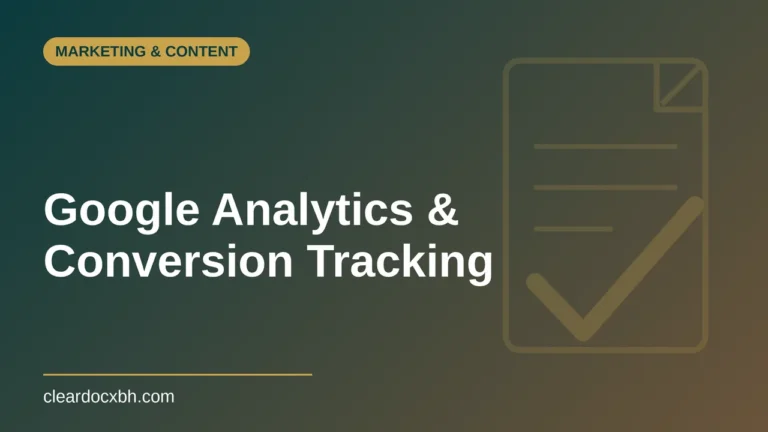 Google Analytics and Conversion Tracking in Bahrain