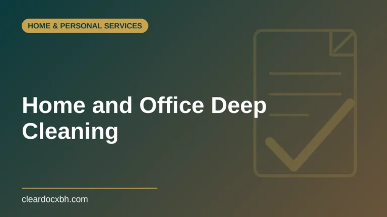 Home and Office Deep Cleaning in Bahrain
