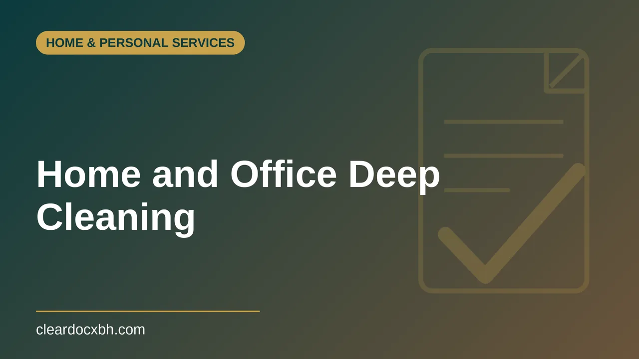 Home and Office Deep Cleaning in Bahrain