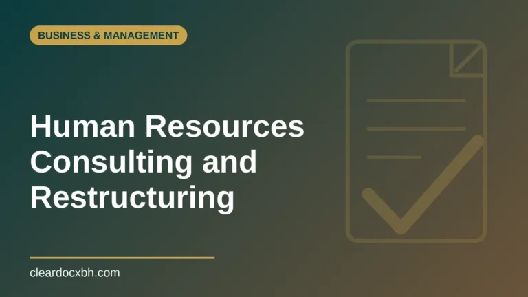 Human Resources Consulting and Restructuring in Bahrain