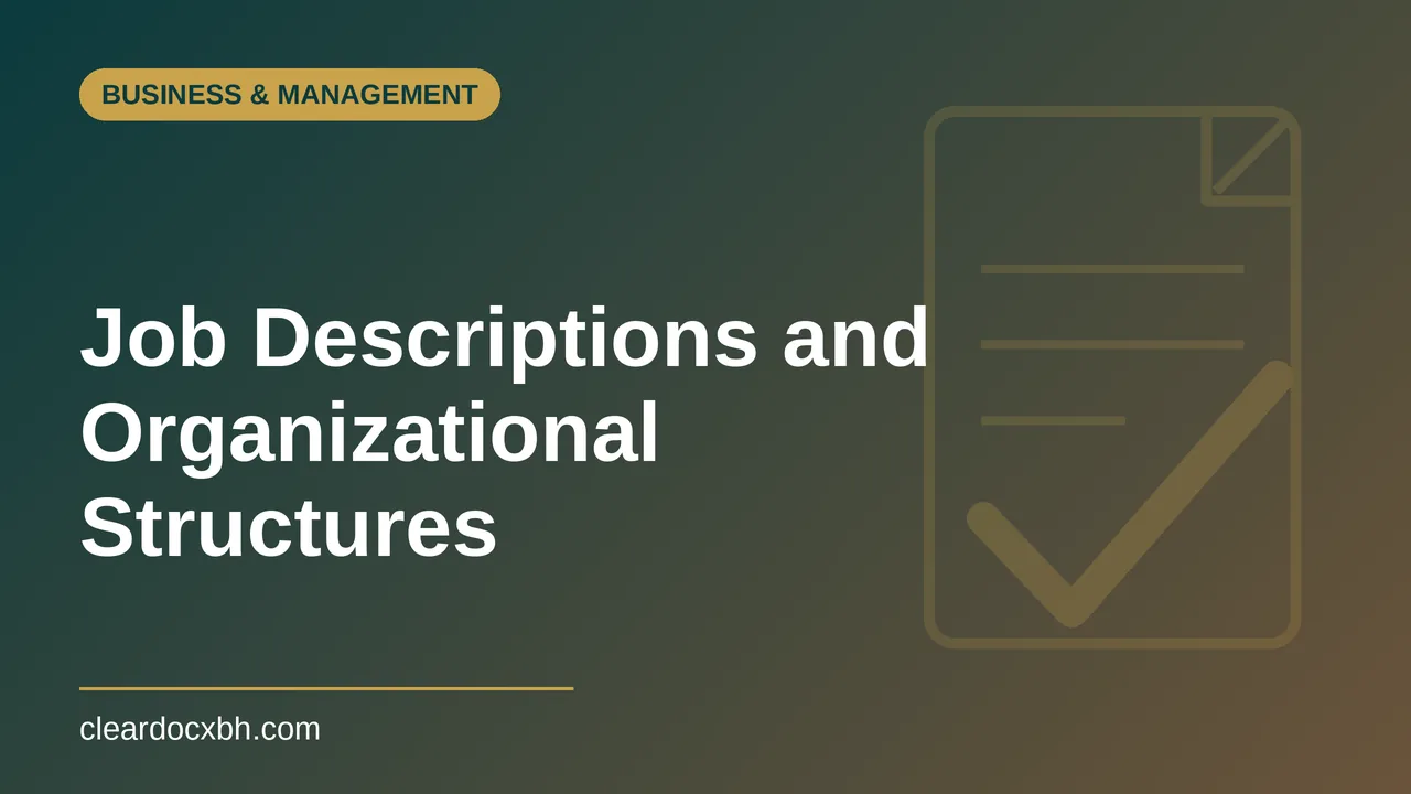 Job Descriptions and Organizational Structures in Bahrain