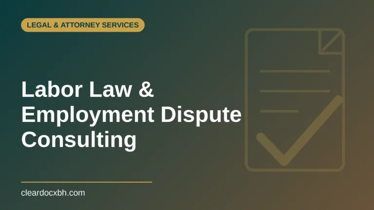 Labor Law and Employment Dispute Consulting in Bahrain