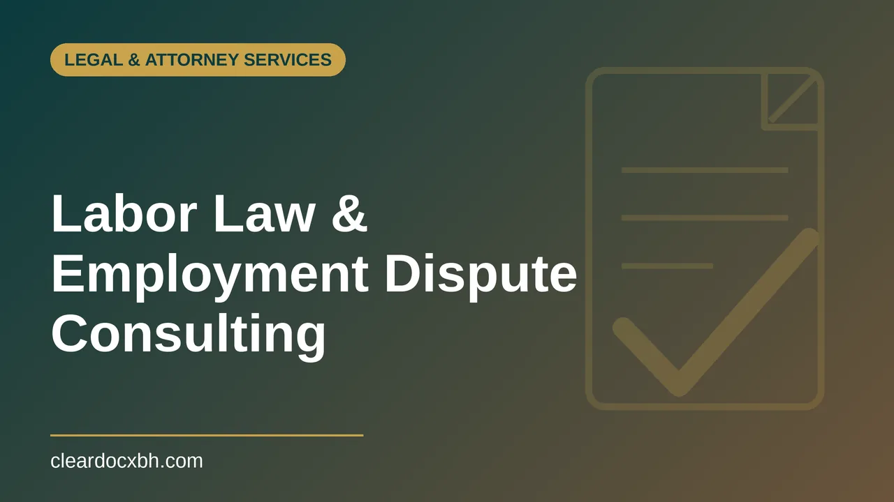 Labor Law and Employment Dispute Consulting in Bahrain