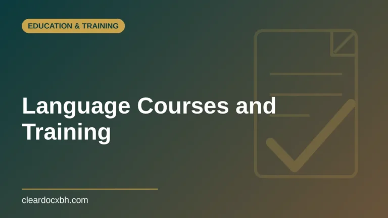 Language Courses and Training in Bahrain