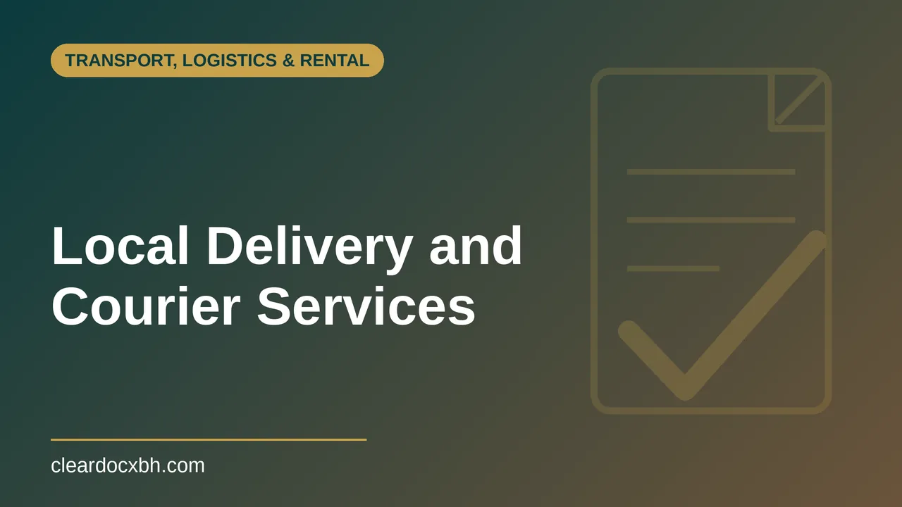 Local Delivery and Courier Services in Bahrain