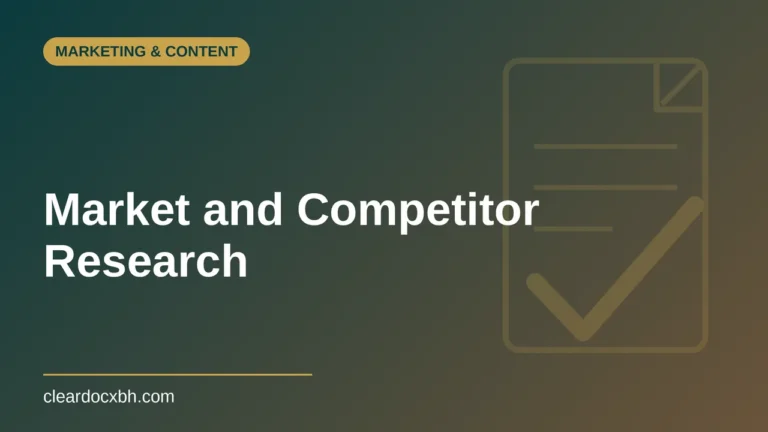 Market and Competitor Research in Bahrain