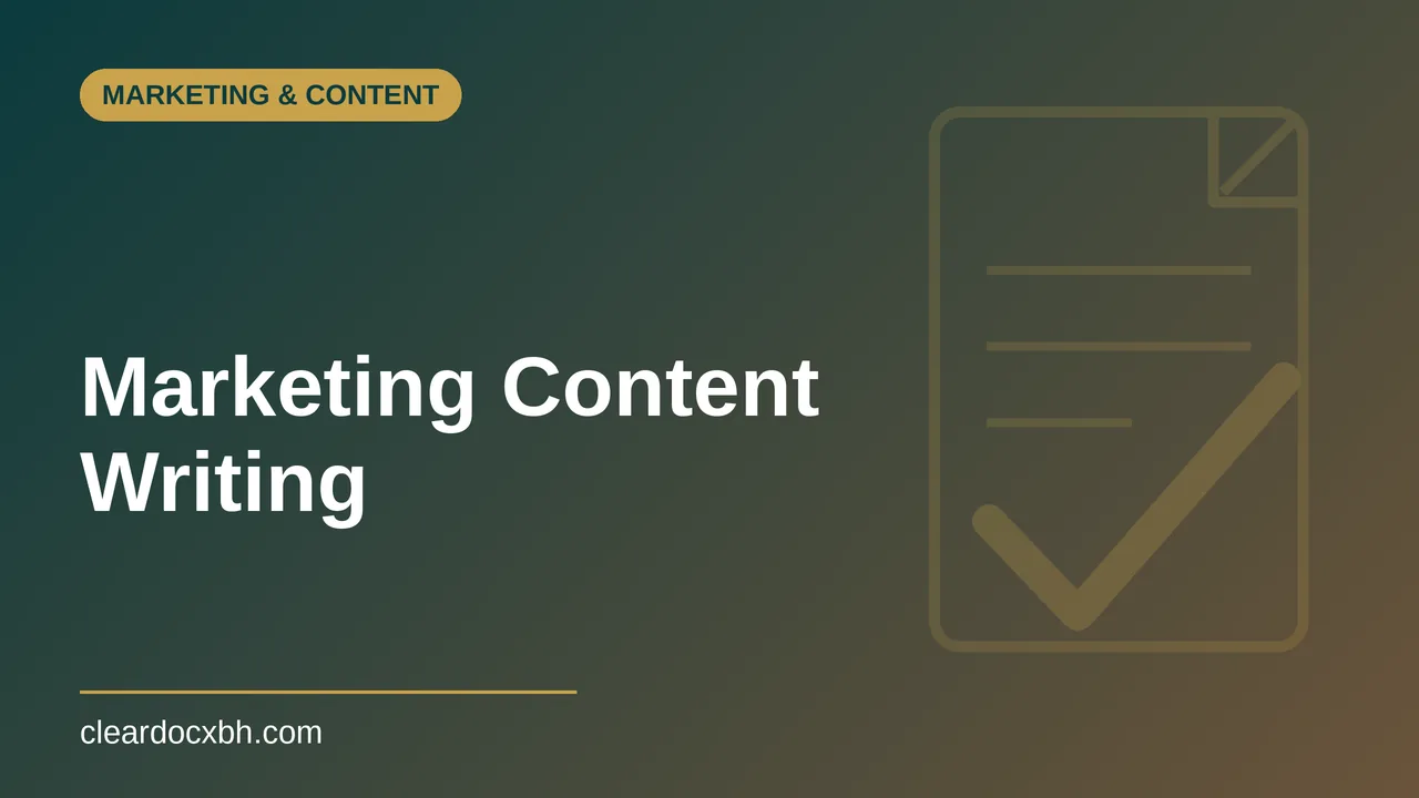 Marketing Content Writing in Bahrain