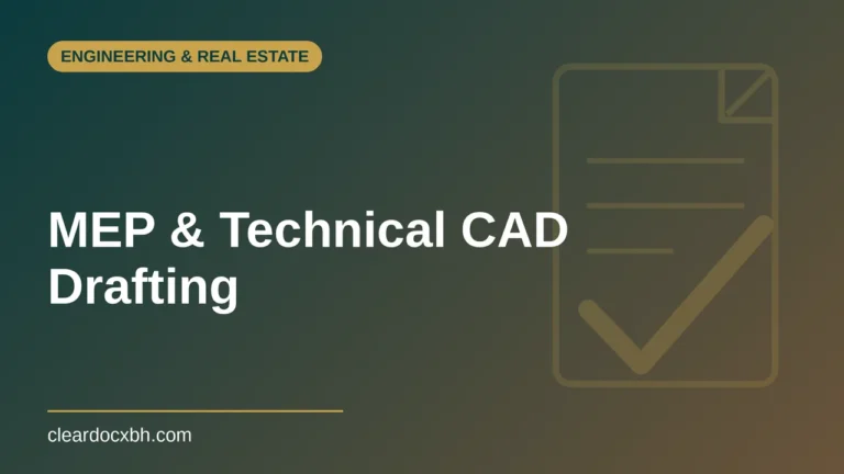 MEP and Technical CAD Drafting in Bahrain