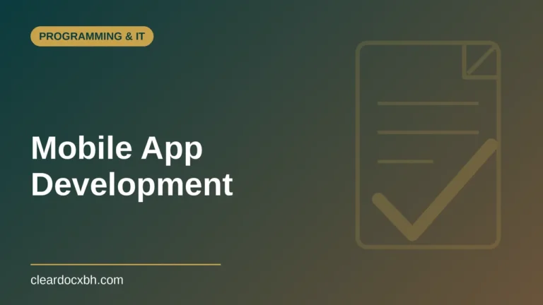 Mobile App Development in Bahrain