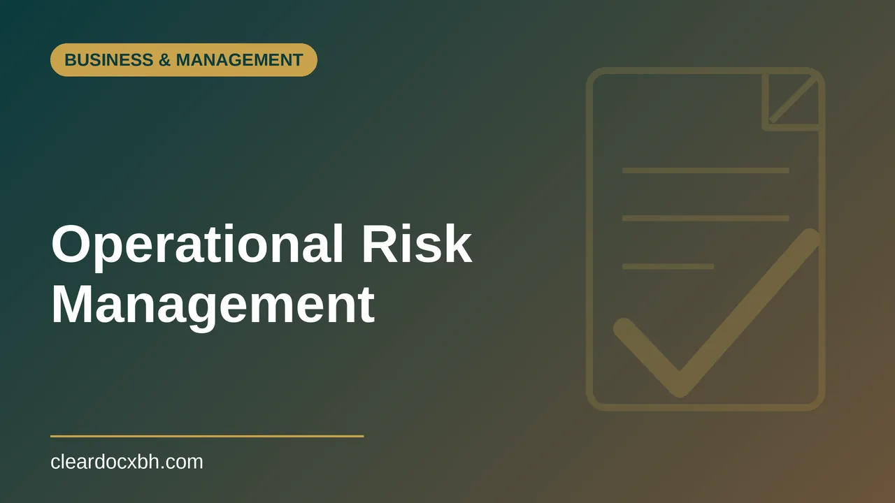 Operational Risk Management in Bahrain