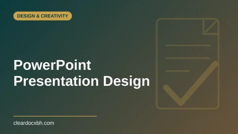 PowerPoint Presentation Design in Bahrain