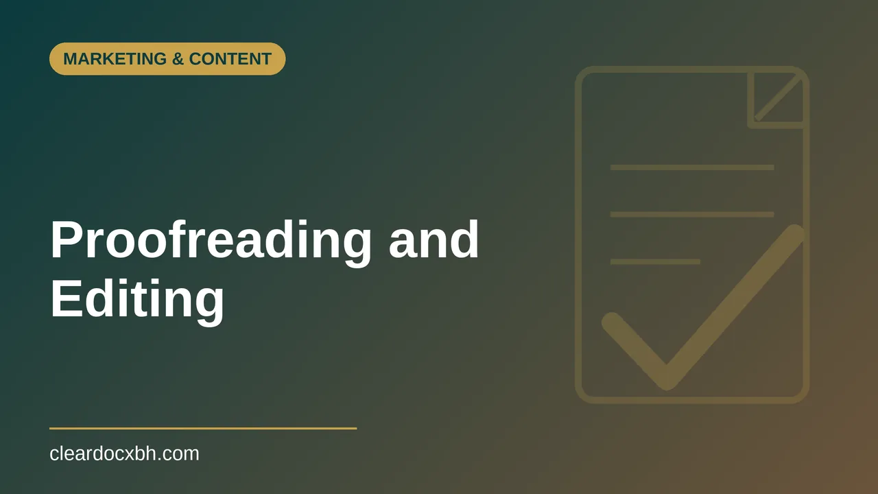 Proofreading and Editing in Bahrain