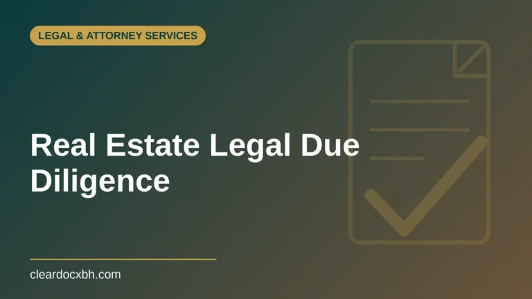 Real Estate Legal Due Diligence in Bahrain