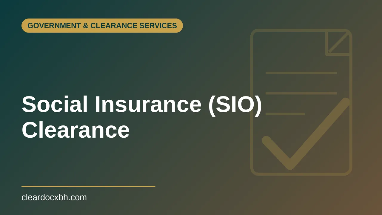 Social Insurance (SIO) Clearance in Bahrain