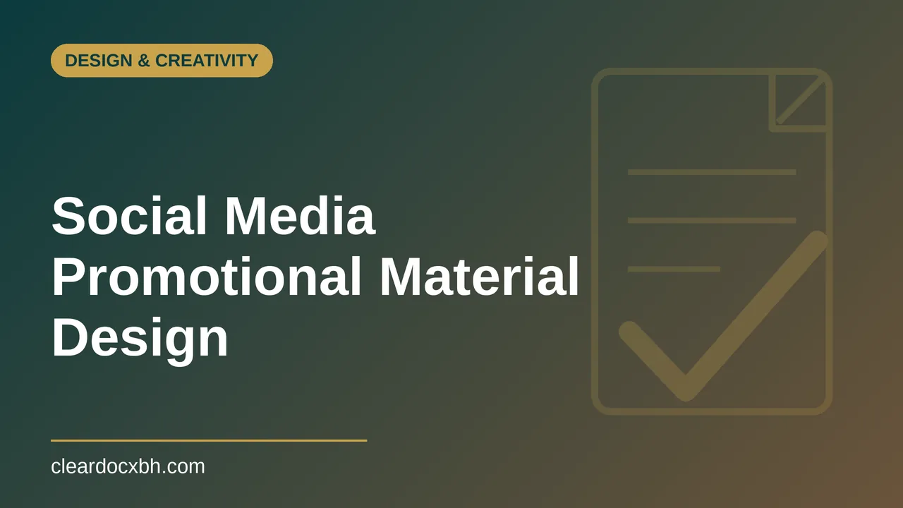 Social Media Promotional Material Design in Bahrain