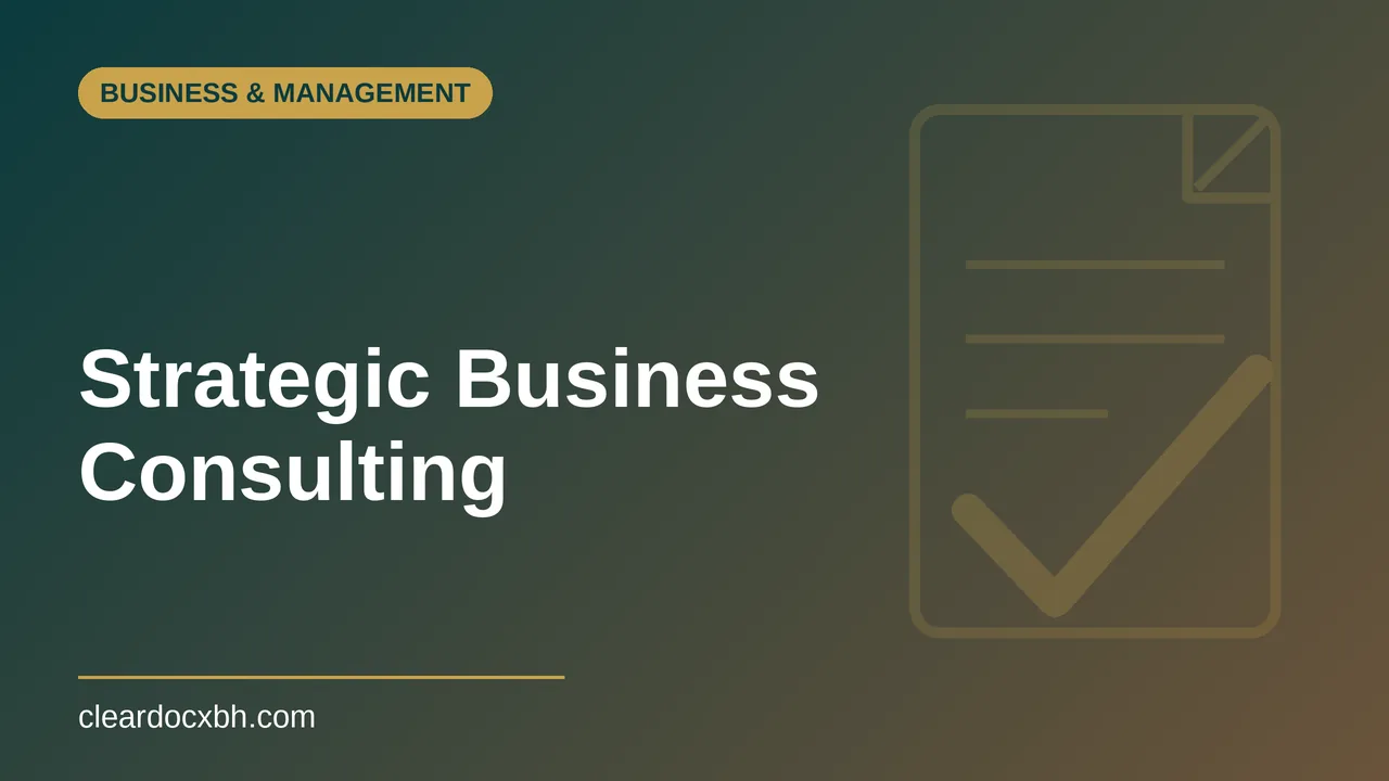 Strategic Business Consulting in Bahrain