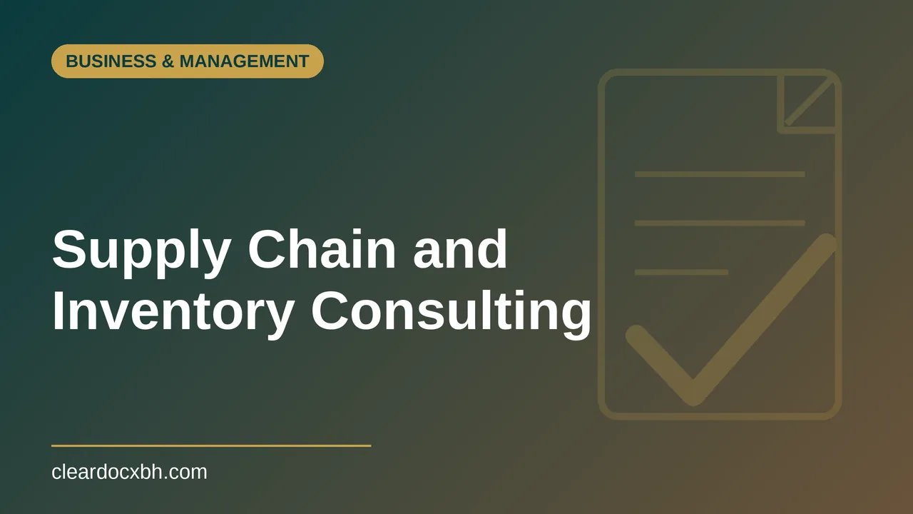 Supply Chain and Inventory Consulting in Bahrain