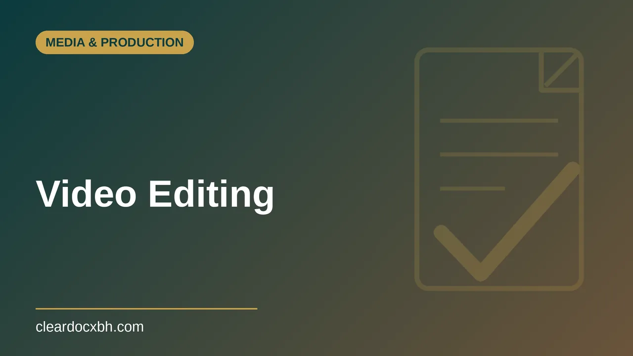 Video Editing in Bahrain