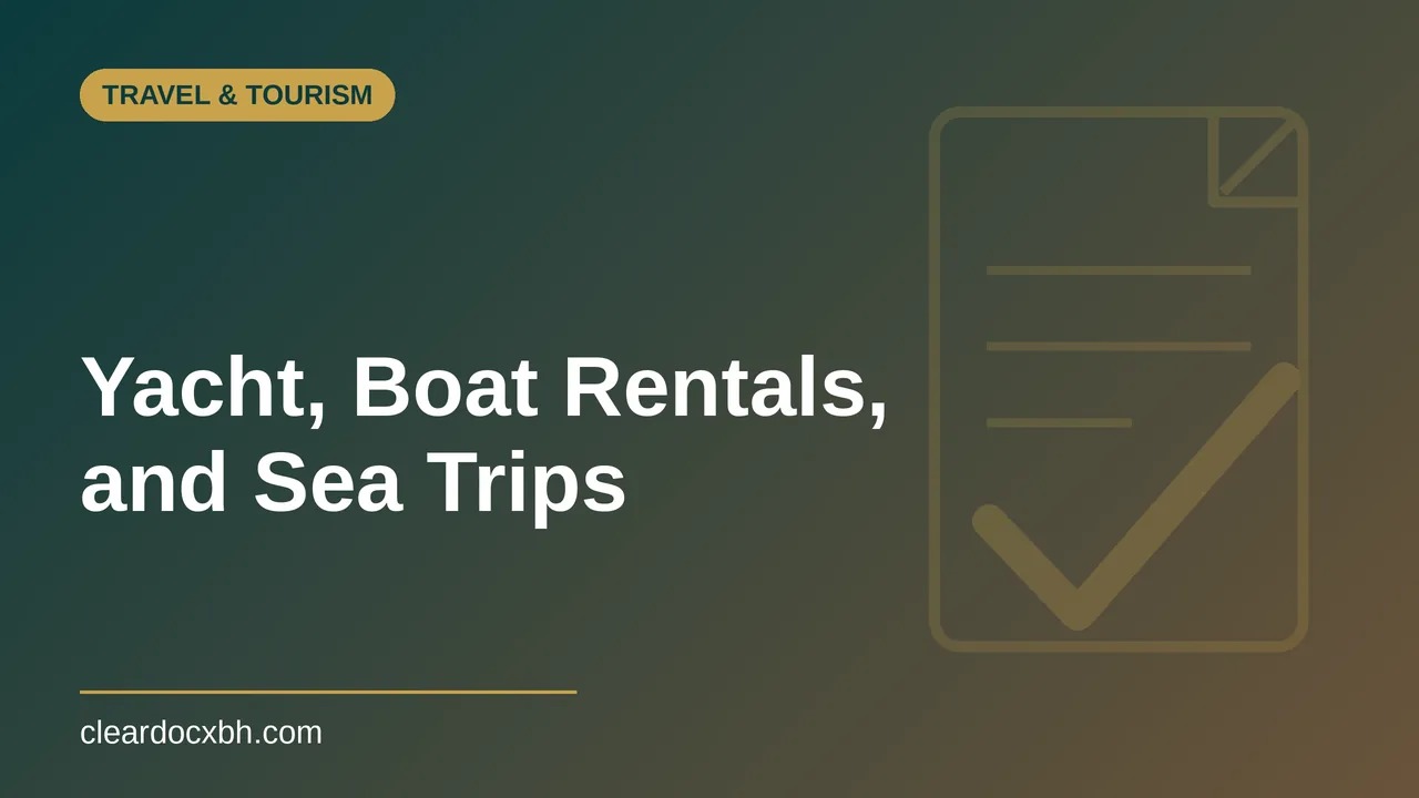 Yacht, Boat Rentals and Sea Trips in Bahrain
